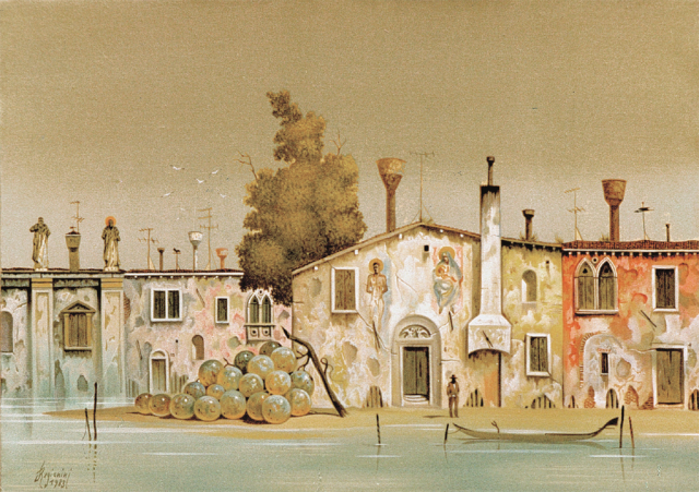 Venezia (periferia) - 1983 Olio su tela - cm 70x50